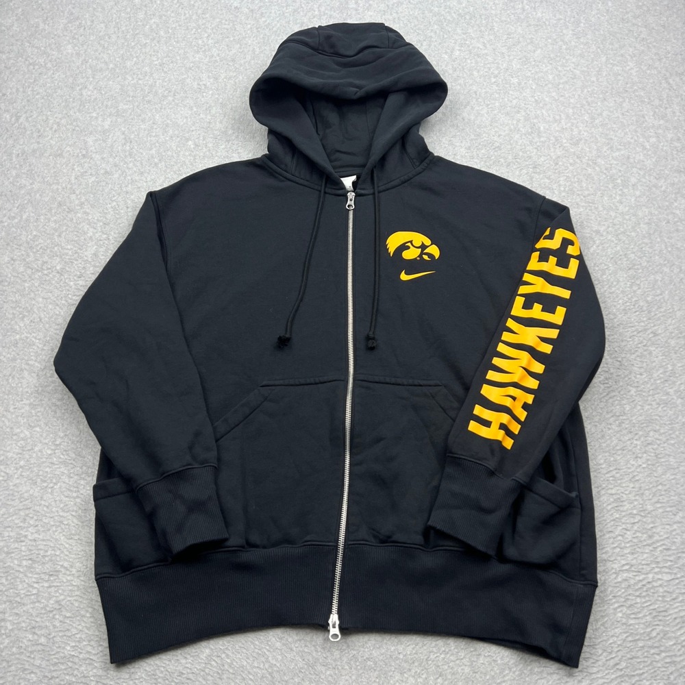 Iowa Hawkeyes Nike Hoodie Medium Black Rewind Phoenix Full-Zip Graphic